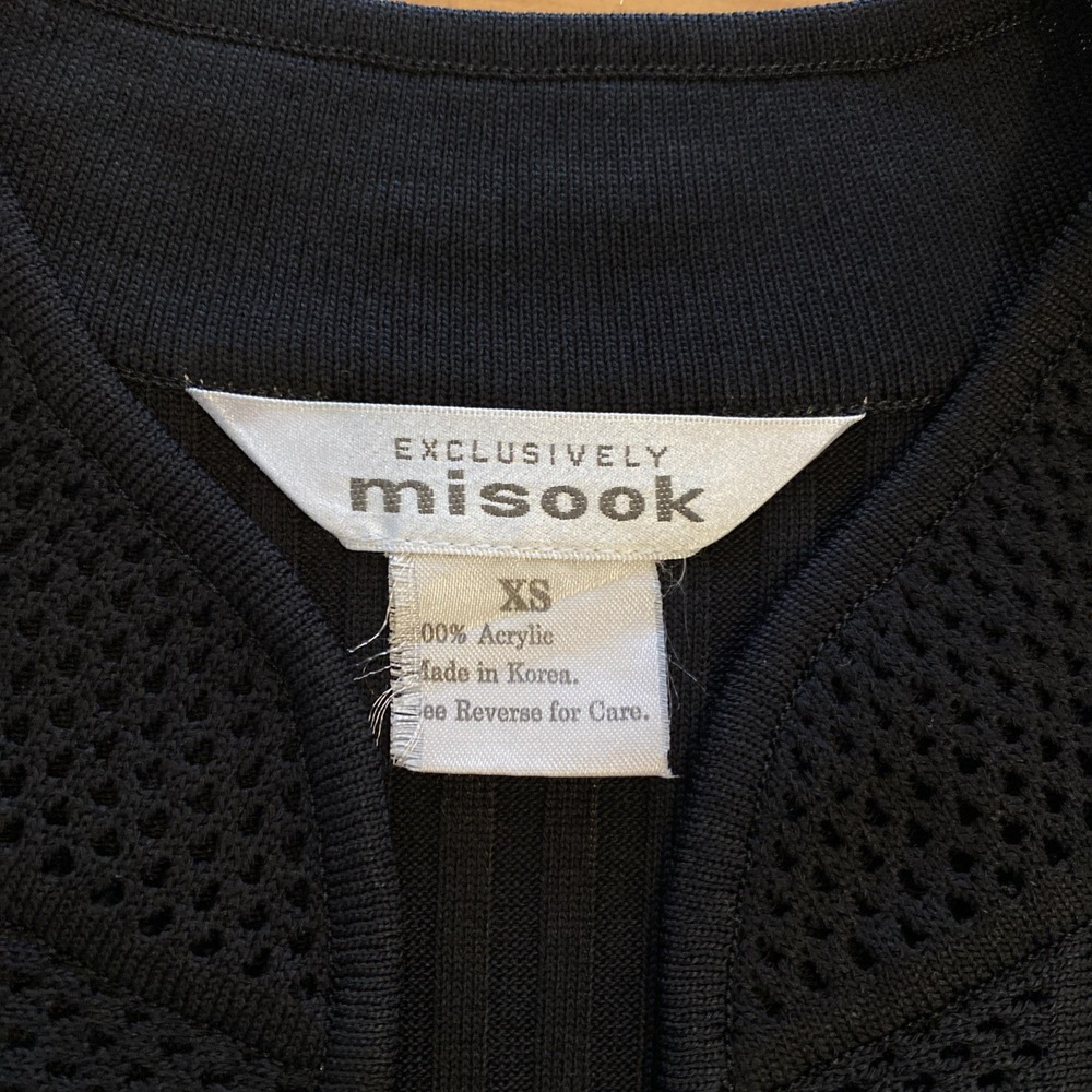 Exclusively Misook Womens Duster Knit‎ Cardigan Long Line Sweater Black- Size XS - Picture 11 of 11